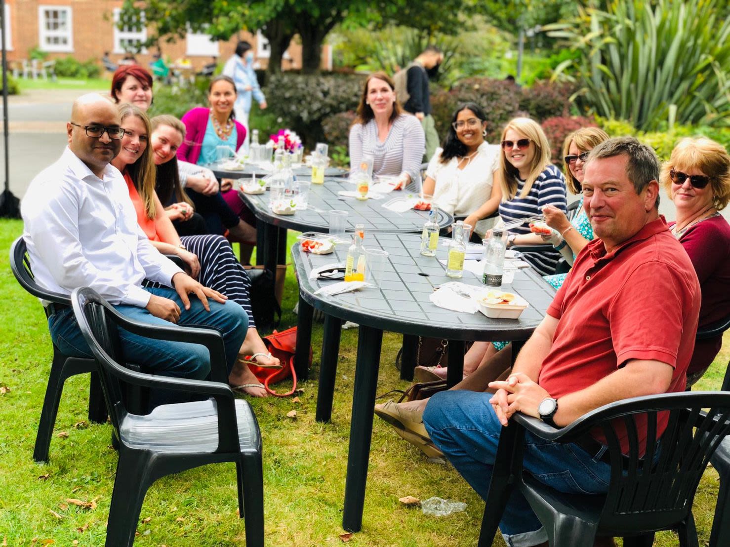 Bettany team enjoying their first BBQ together post-lockdown