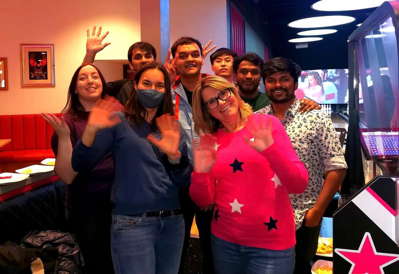 Team MENT students bowling night out in term one