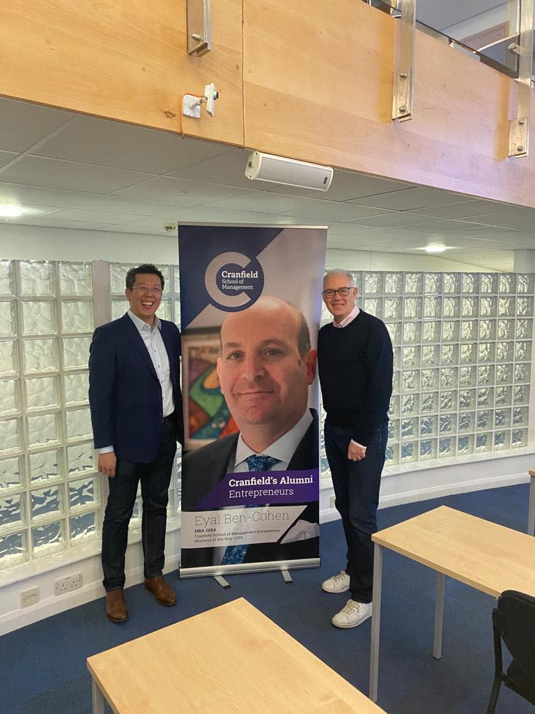 Vincent Choi, CEO Pomelo Pay and Dr John Glen at the Bettany Centre Speaker Series