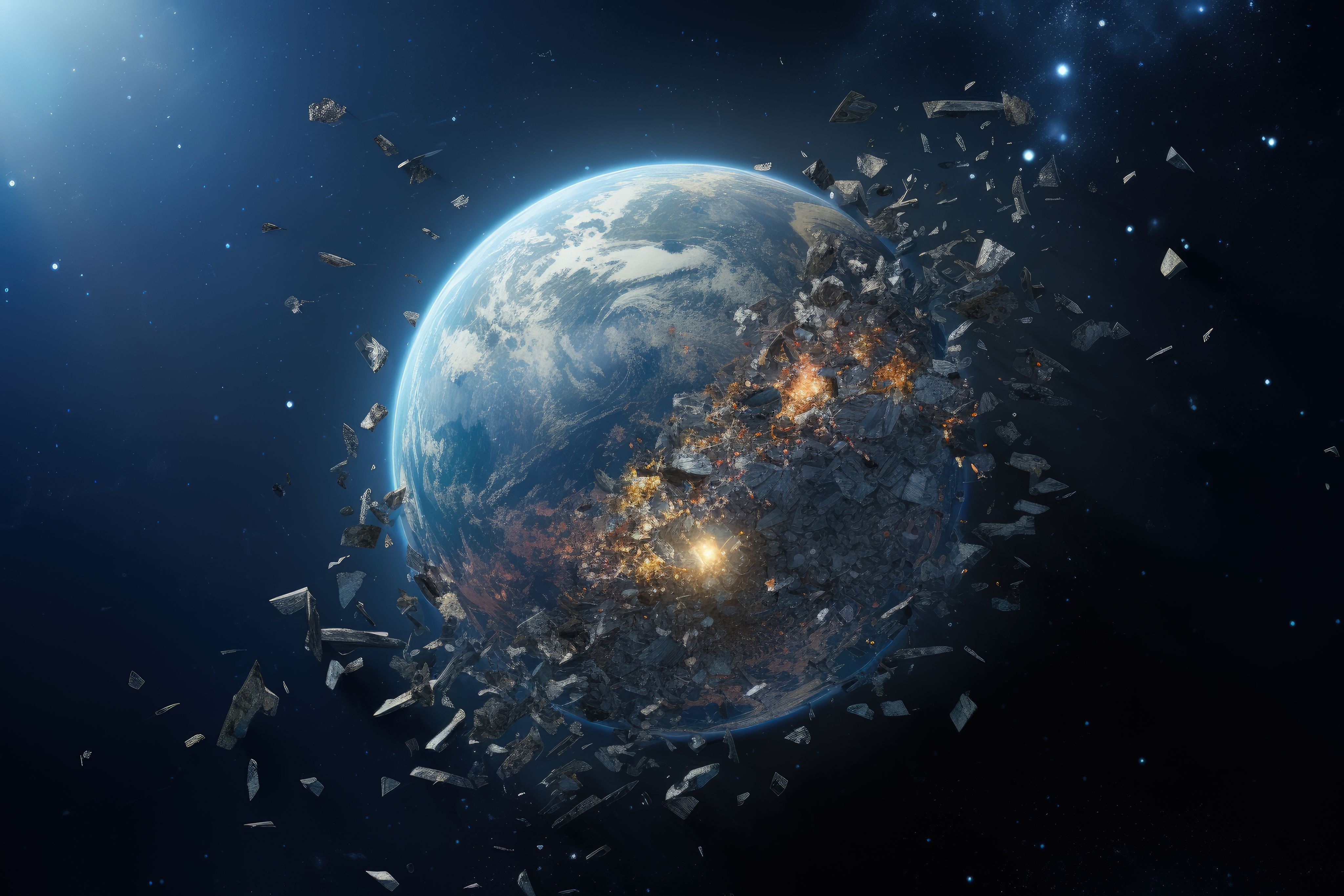 Image shows the space debris within Earth's orbit that is going to cause continued issues as we explore space.